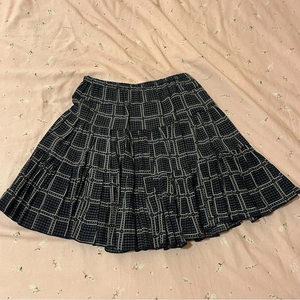 flowy tiered skirt - navy